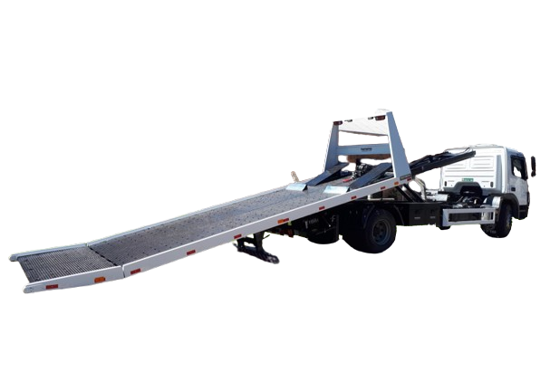 Plataforma guincho auto socorro super pesada Tratortec com capacidade de carga de 8.000 kg.