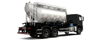 Carroceria silo Metalesp para transporte de cimento cal e granéis pulverulentos sobre chassi