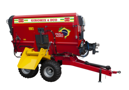 Vagão misturador Menta Giromix Duo Tandem de 6 a 14 metros cúbicos.