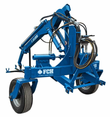 Guincho Agrícola GH2000 com sistema de giro de 180 graus e roda louca.