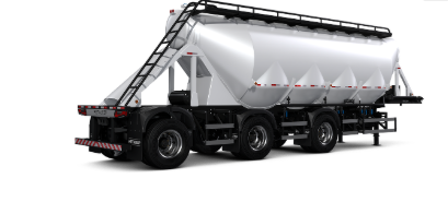 Semirreboque silo 3 eixos Metalesp para transporte de cimento cal e pulverulentos.