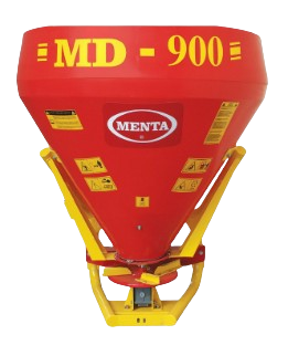 Distribuidor de fertilizantes e calcário MD 600 e MD 900 Menta para adubação e plantio.