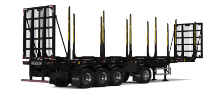 Semirreboque florestal 4 eixos Metalesp para transporte de madeira em toras