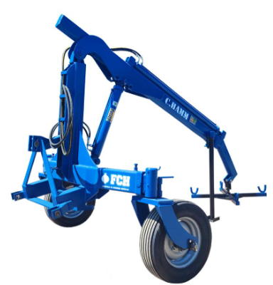 Guincho Agrícola GH1600 com duplo pistão hidráulico e sistema de roda louca.